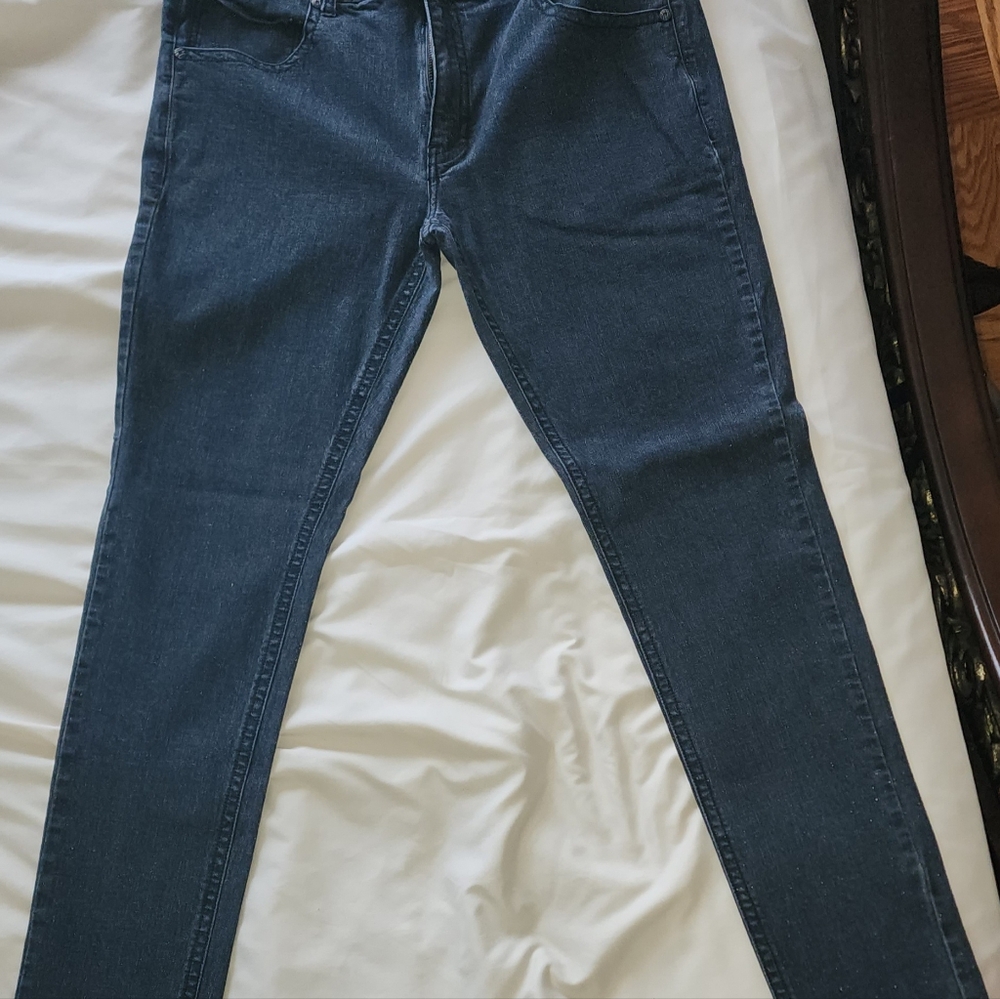 INC shiny black jeans barly worn